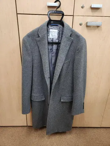 그레이 체스터 코트 울 혼방
