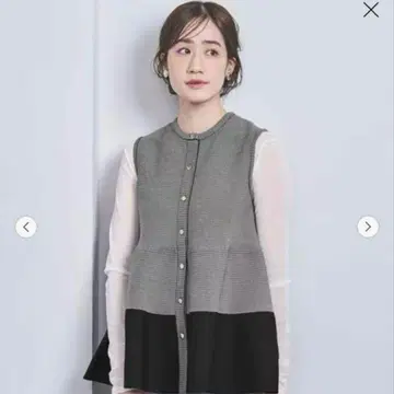 유나이티드 애로우즈 바이컬러 티어드 베스트