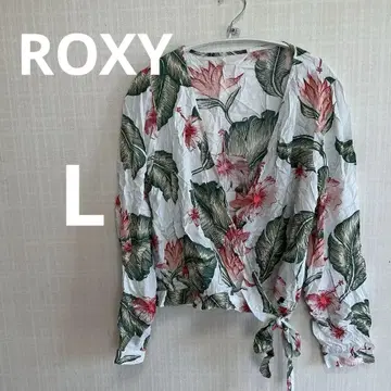 ROXY 록시 카슈쿨 트로피컬 패턴 랩 블라우스 [ L ]