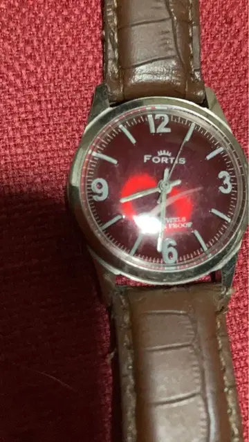 FORTIS 손목시계 빨간색 다이얼 작동품