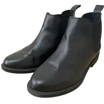 [ H&M ] 첼시 부츠 사이드 고어 (23cm) 가죽풍 로우힐 블랙