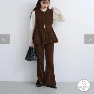 B kastane 코듀로이 뷔스티에 & 코듀로이 팬츠 셋업