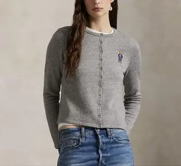 폴로 랄프로렌 폴로베어 가디건 그레이 S