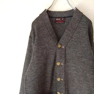 50s 빈티지 레터드 가디건 RUGBY 그레이 /N9009