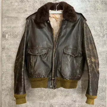 가죽 플라이트 자켓 다크 브라운 빈티지 샷 G-1