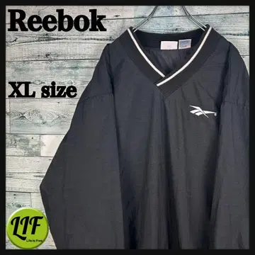 리복 90s 자수 나일론 자켓 풀오버 블랙 XL 5783