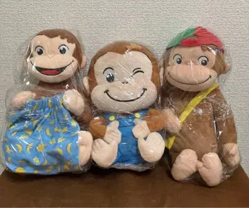 호기심 많은 조지! 3종 세트! 택 포함! 앉은 높이 약 30cm