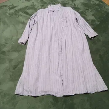 SUN VALLEY 린넨 면 선밸리 롱 셔츠 원피스 A라인