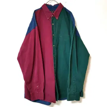 빈티지 90s 멀티 컬러 버튼 다운 셔츠