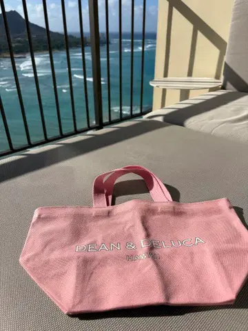 DEAN & DELUCA 로얄 하와이안 한정판 핑크 토트백 S 사이즈
