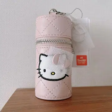 헬로키티 퀼팅 립 파우치 키 참 로리즈팜 핑크