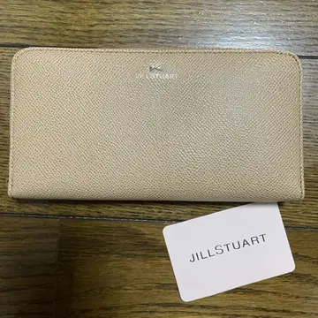 JILLSTUART 베이지 지퍼식 장지갑