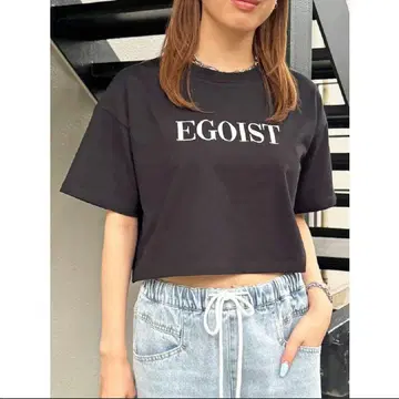 EGOIST 블랙 반팔 T셔츠 FREE 사이즈