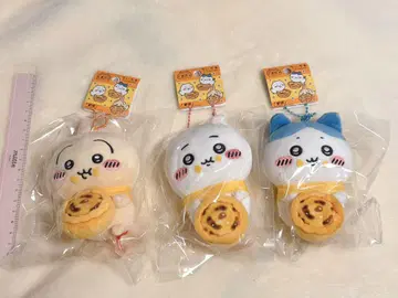 해외 마카오 한정판 지역 한정 치이카와 에그 타르트 봉제 인형 3개 세트