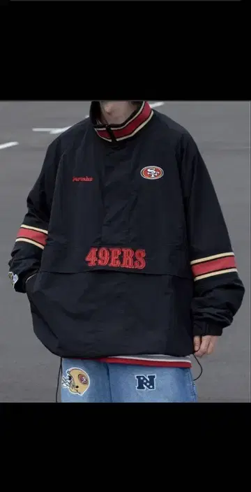NFL 콜라보 perushu 나일론 아노락 자켓 아우터 M 사이즈