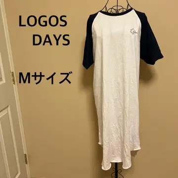 LOGOS DAYS/여성용/반팔/셔츠 원피스/아이보리/블랙
