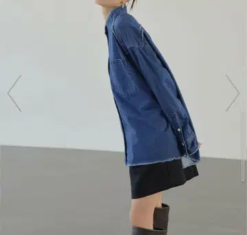새상품 에멜 리파인 오버 사이즈 데님 셔츠