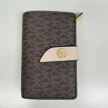 MICHAEL KORS 접이식 지갑 브라운/핑크