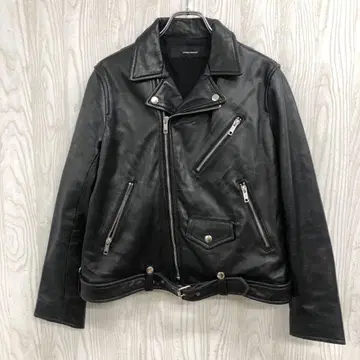 z-642 저널 스탠다드 가죽 더블 라이더 자켓 블랙