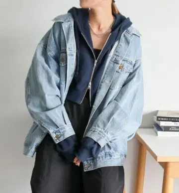 새상품 Ungrid 빅 실루엣 데님 자켓