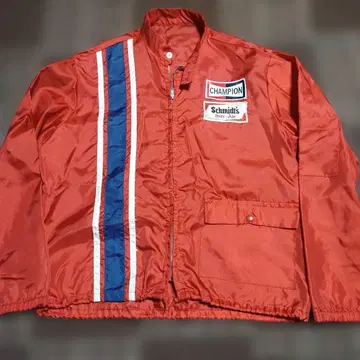 Champion 빨간색 나일론 자켓 스트라이프