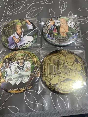 ONEPIECE 원피스 로로노아 조로 캔뱃지 4개 세트 묶음 판매