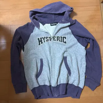 hysteric 집업 후드티 그레이/퍼플