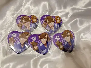 닌타마 란타로 난자타운 콜라보 하트 캔뱃지 후와 라이조 하치야 사부로