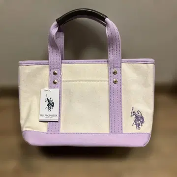 U.S. POLO ASSN. 토트백 화이트/라벤더