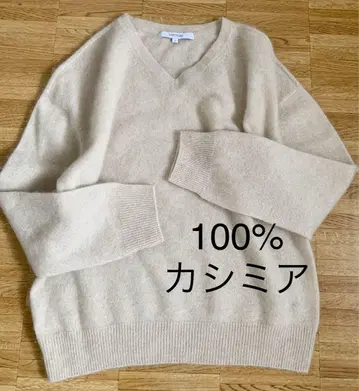UNTITLED 몽골제 100% 캐시미어 V넥 스웨터 사이즈 2