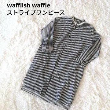 wafflish waffle 스트라이프 셔츠 블라우스 원피스 튜닉