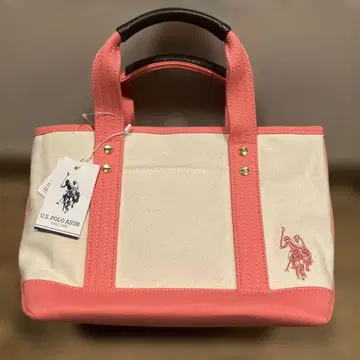 U.S. POLO ASSN. 토트백 화이트/핑크