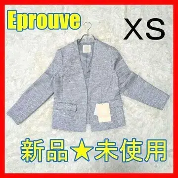 새상품 Eprouve 노카라 자켓 화이트 여성용 XS 사이즈