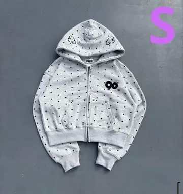 9090 Angel Dot Zip Hoodie