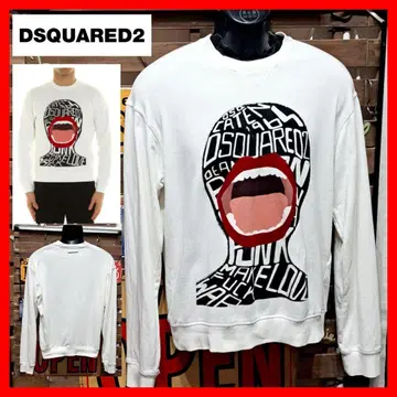 Dsquared2 스크리밍 맨 올 패턴 로고 앞 V 맨투맨 트레이닝복