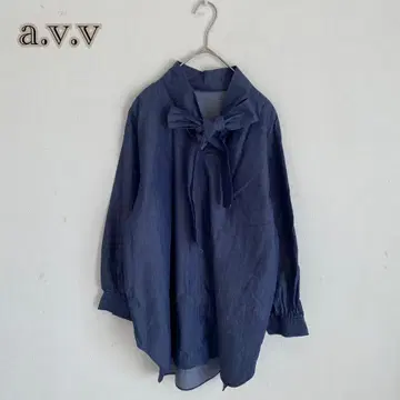 [ a.v.v/아베베 ] 리본 보타이 풀오버 블라우스 튜닉