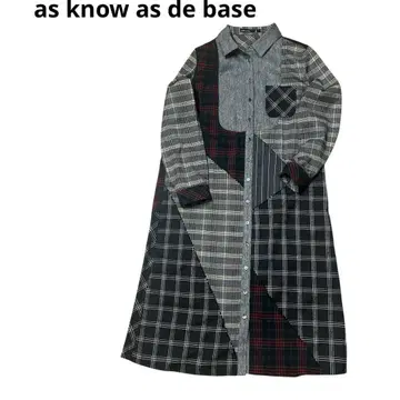 as know as de base 체크 mix 셔츠 원피스