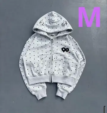 9090 Angel Dot Zip Hoodie
