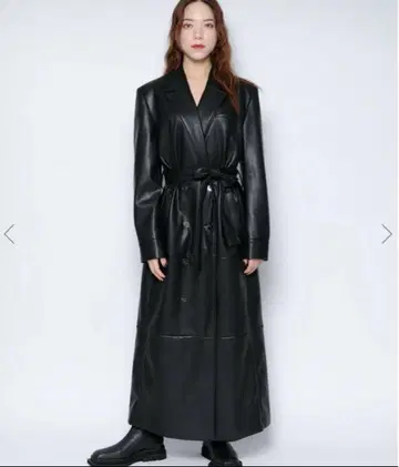 melt the lady leather like trench coat
