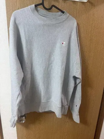 Champion 그레이 크루넥 레어 맨투맨