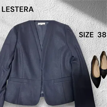 일본제 LESTERA V넥 울 숏 자켓 네이비 38