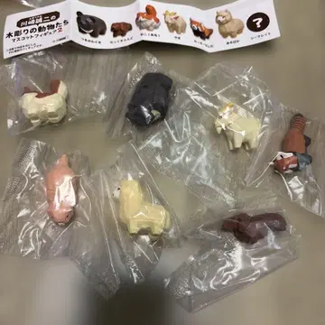 가챠 카와사키 세이지의 나무 조각 동물들 마스코트 피규어 2 시크릿 포함