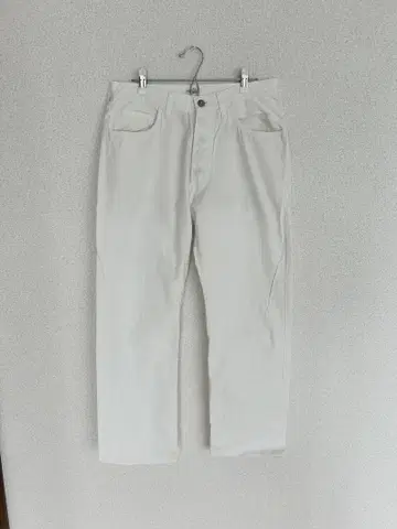 피그벨 코튼 스트레이트 팬츠 화이트