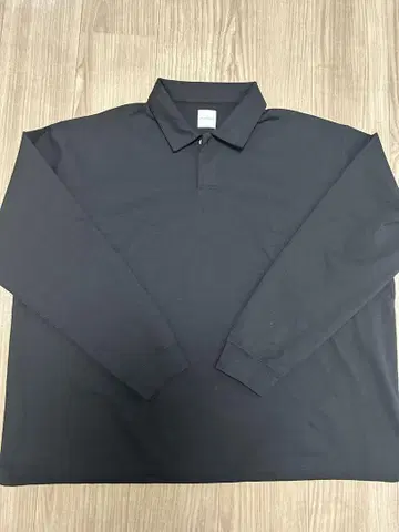 와이드 대드 블랙 긴팔 피케 셔츠 Size 1