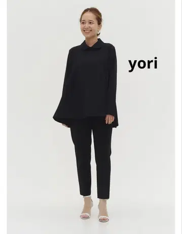 세레모니 핀턱 팬츠 yori 네이비