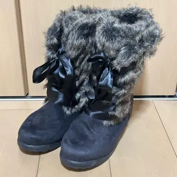 VANS 레이스업 어그 부츠 블랙 25cm