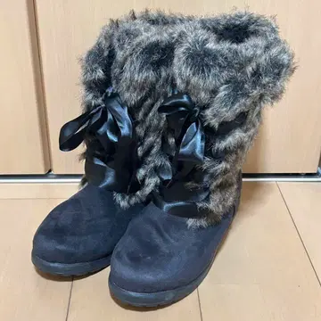 VANS 레이스업 어그 부츠 블랙 25cm