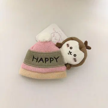 새상품 치이카와 파크 마스코트 사이즈 니트 모자 키링 장수풍뎅이