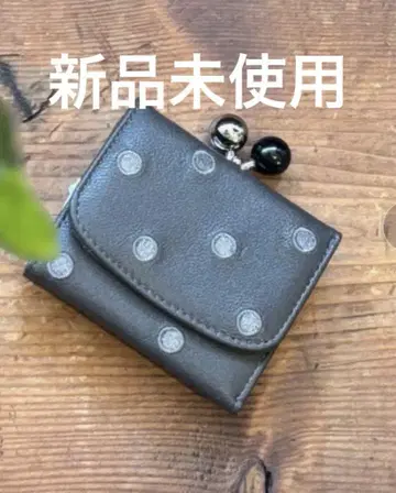 페르케 perche / 아크릴 구슬 가마구치 3단 접이식 지갑