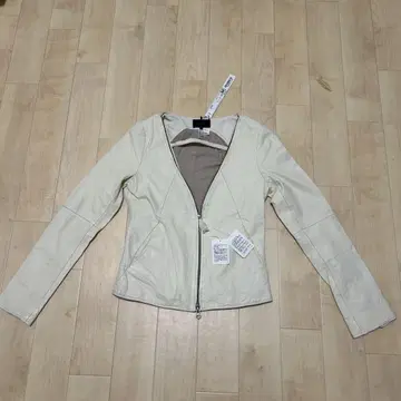 YEVS 아이보리 가죽 자켓 M ( S )